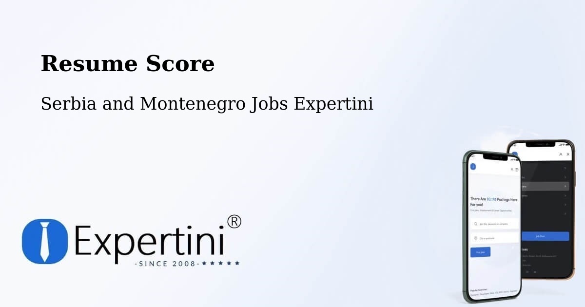 Resume Score & Job Description Match Tool – Buckingham - Serbia and Montenegro Jobs Expertini